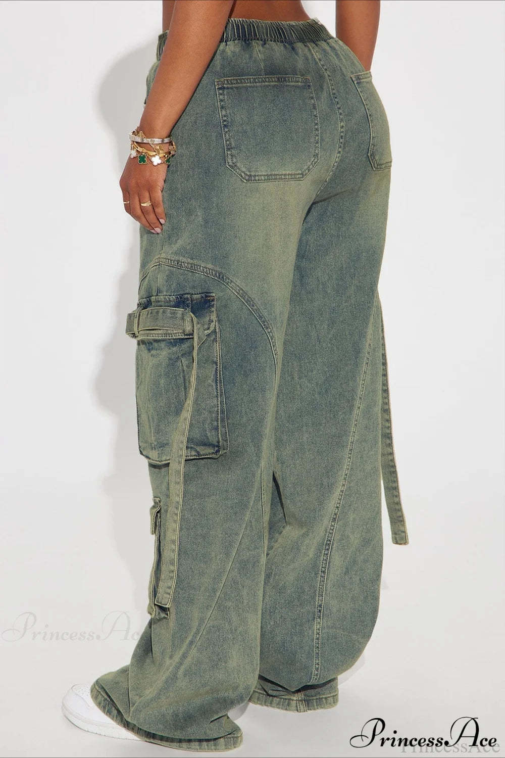 Y2K Street Hip-Hop Denim Cargo Pants