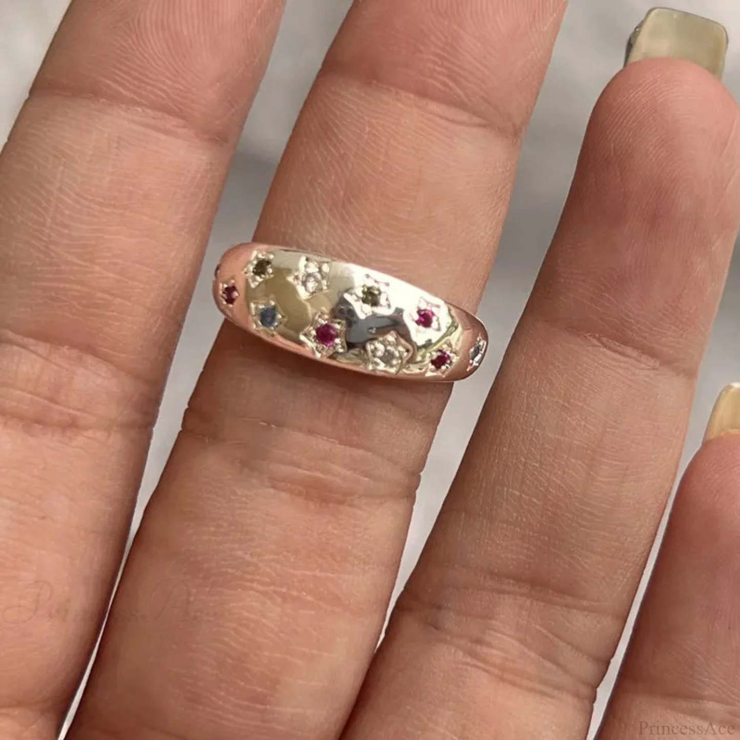 Y2K Transparent Heart Gothic Ring