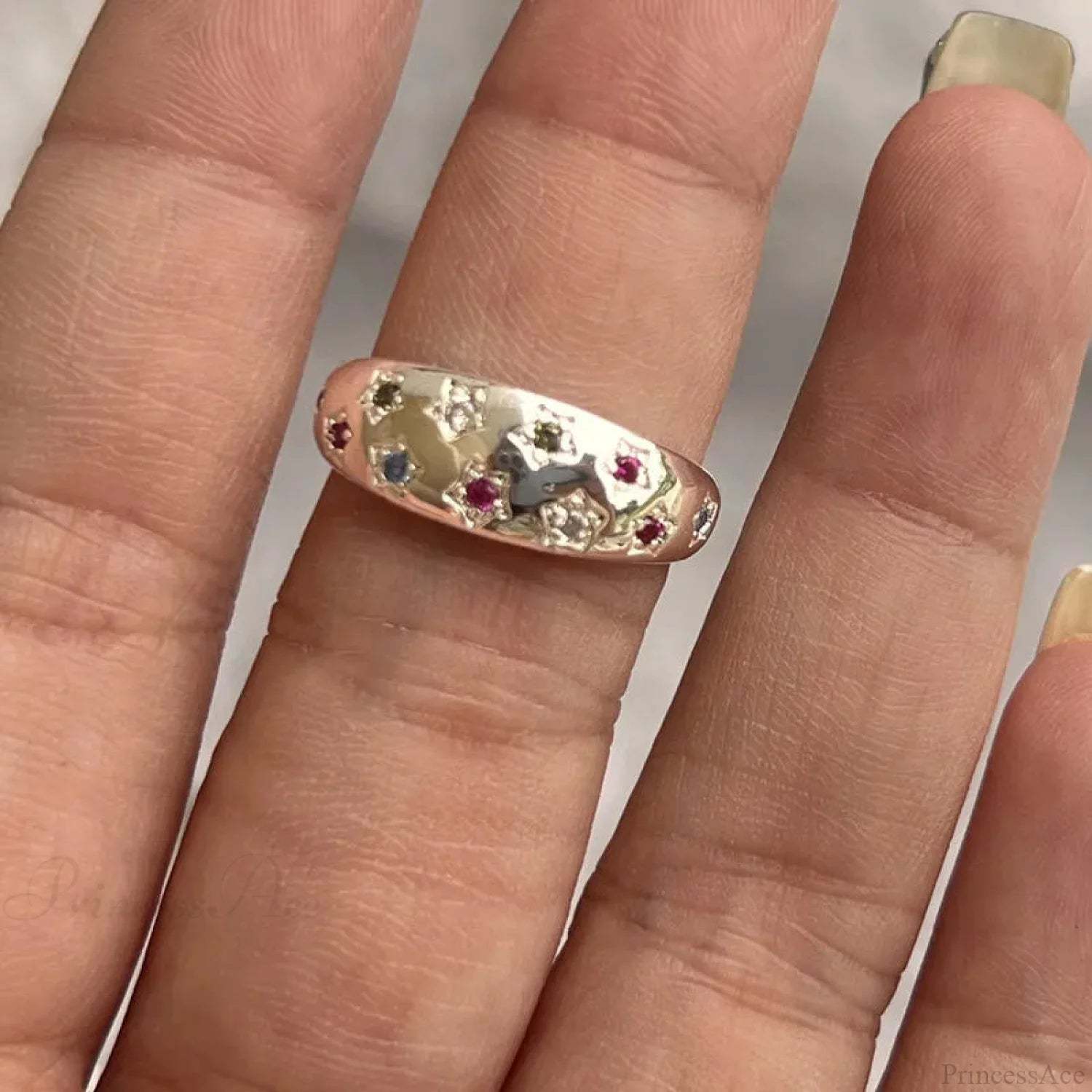 Y2K Transparent Heart Gothic Ring