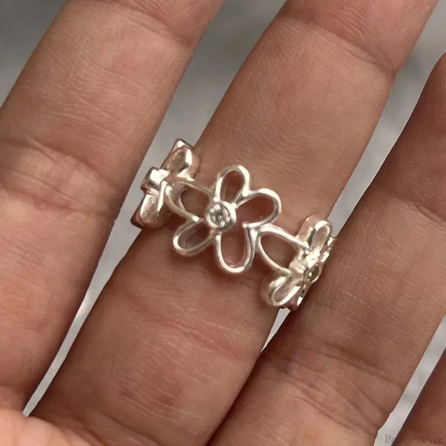 Y2K Transparent Heart Gothic Ring sliver1