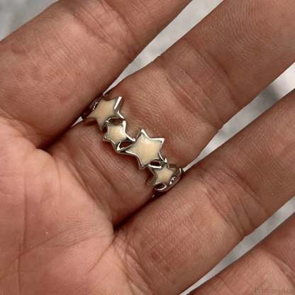 Y2K Transparent Heart Gothic Ring sliver14