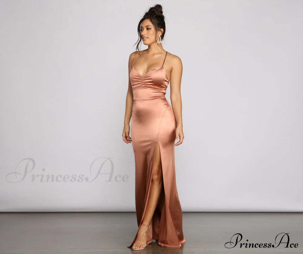 Yara Formal Stylish Lace-Up Mermaid Dress S.o. Long Dresses