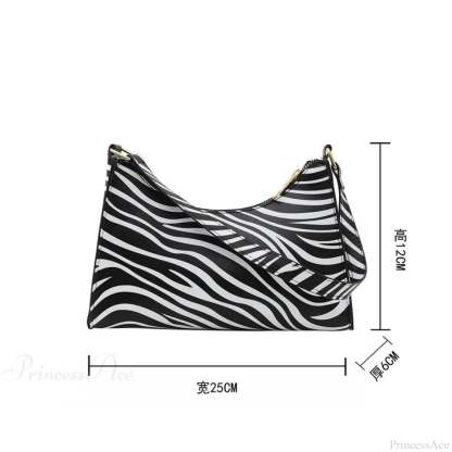 Zebra Print PU Leather Underarm Shoulder Bag shoulder-250126