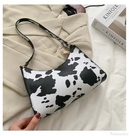 Zebra Print PU Leather Underarm Shoulder Bag Cow shoulder-250126