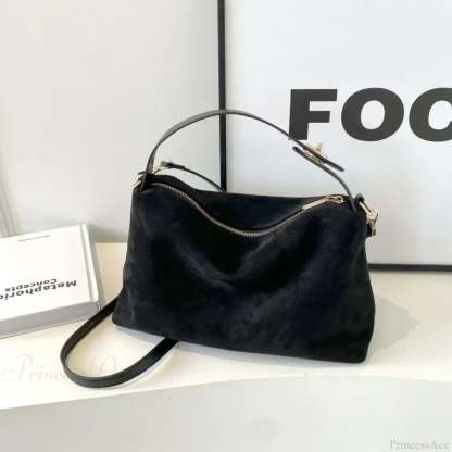 Zip Solid Sewing Thread PU High Capacity Shoulder Handbag handbag-250126