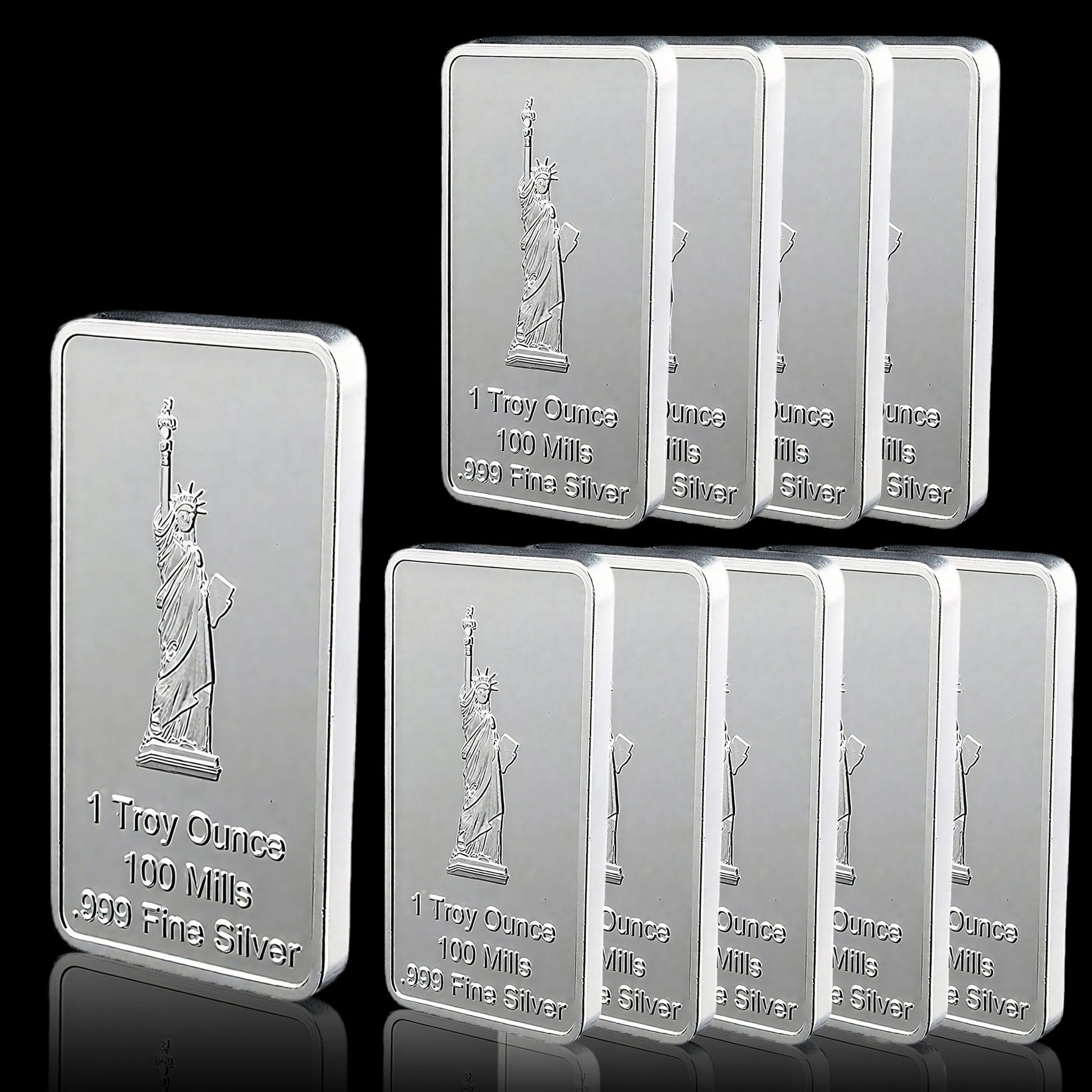 1 oz Statue of Liberty Silver Bar