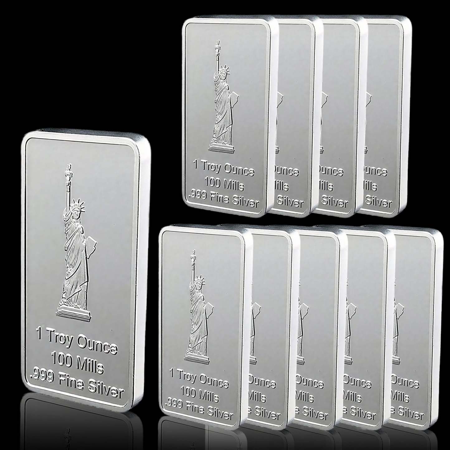 1 oz Statue of Liberty Silver Bar