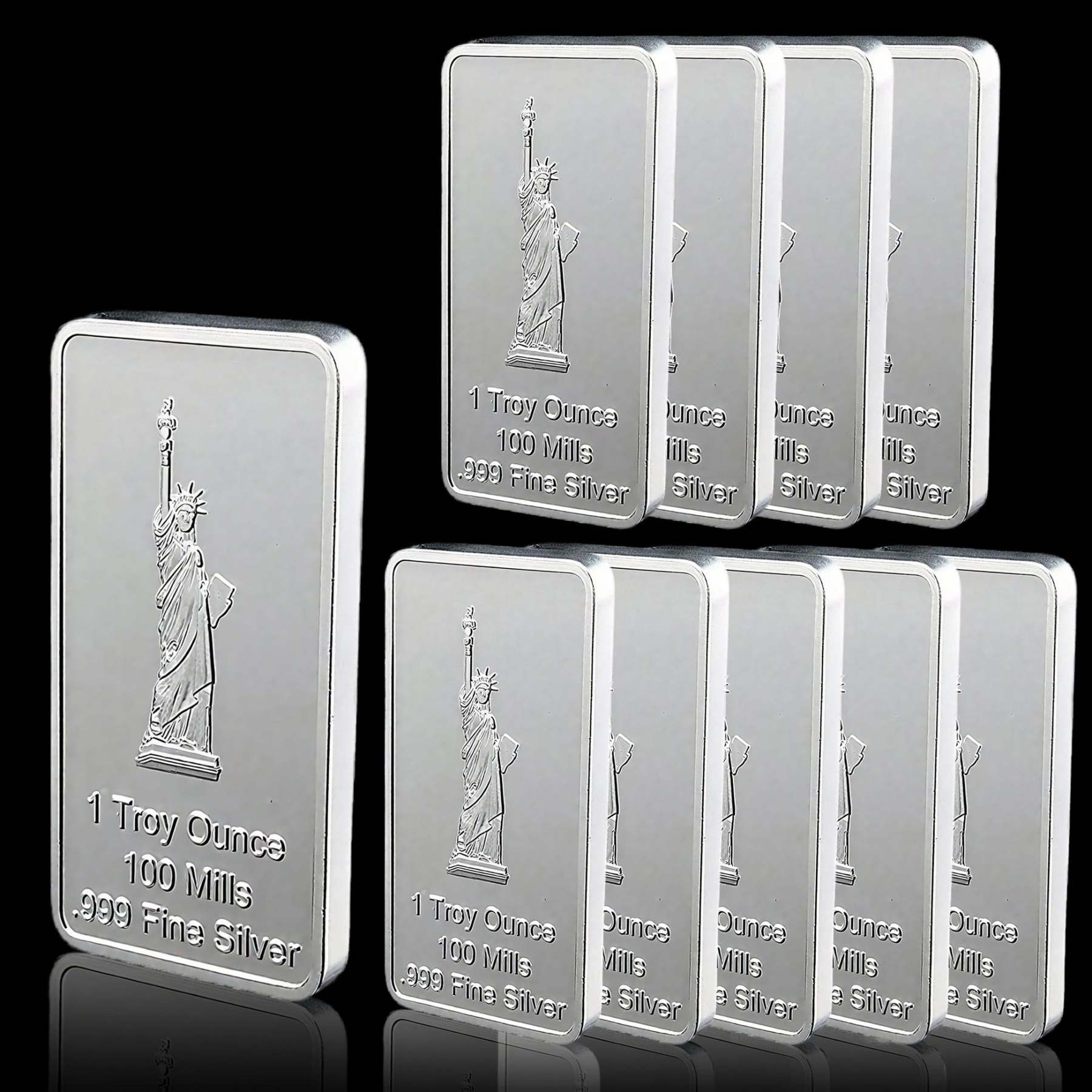1 oz Statue of Liberty Silver Bar