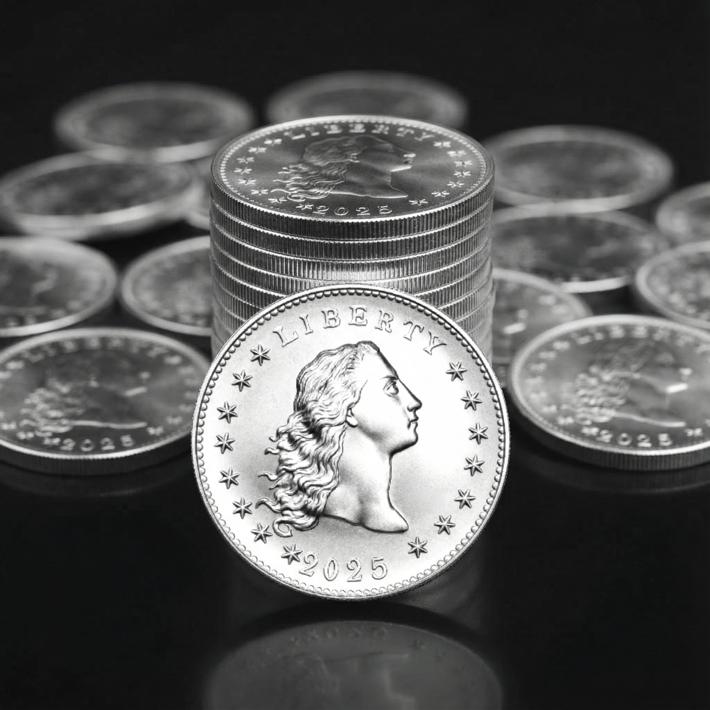 1 Oz 2025 Liberty Flowing Hair Dollar Silver – Silver • Limited Release • Limited-Time Factory Price.