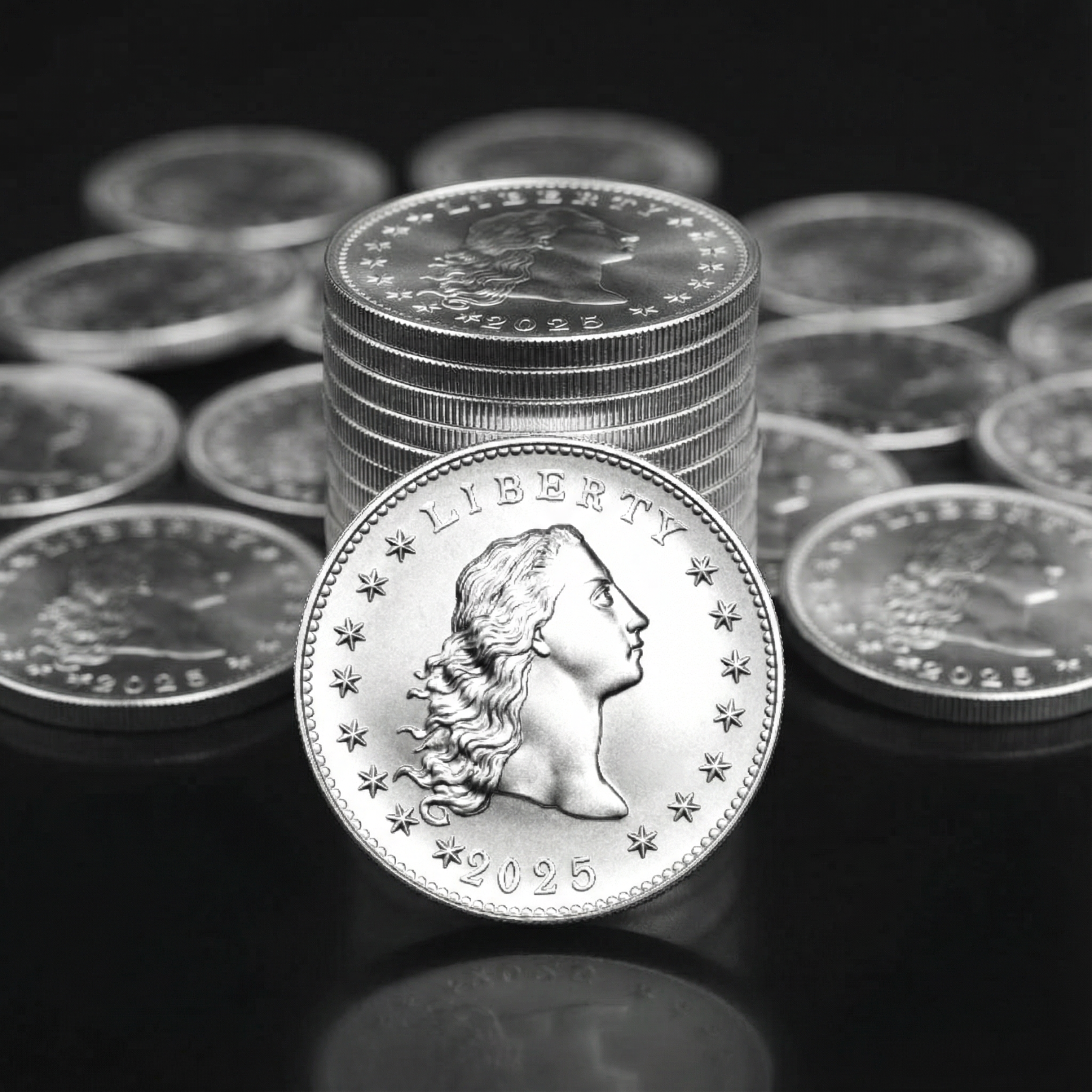 1 Oz 2025 Liberty Flowing Hair Dollar Silver – Silver • Limited Release • Limited-Time Factory Price.