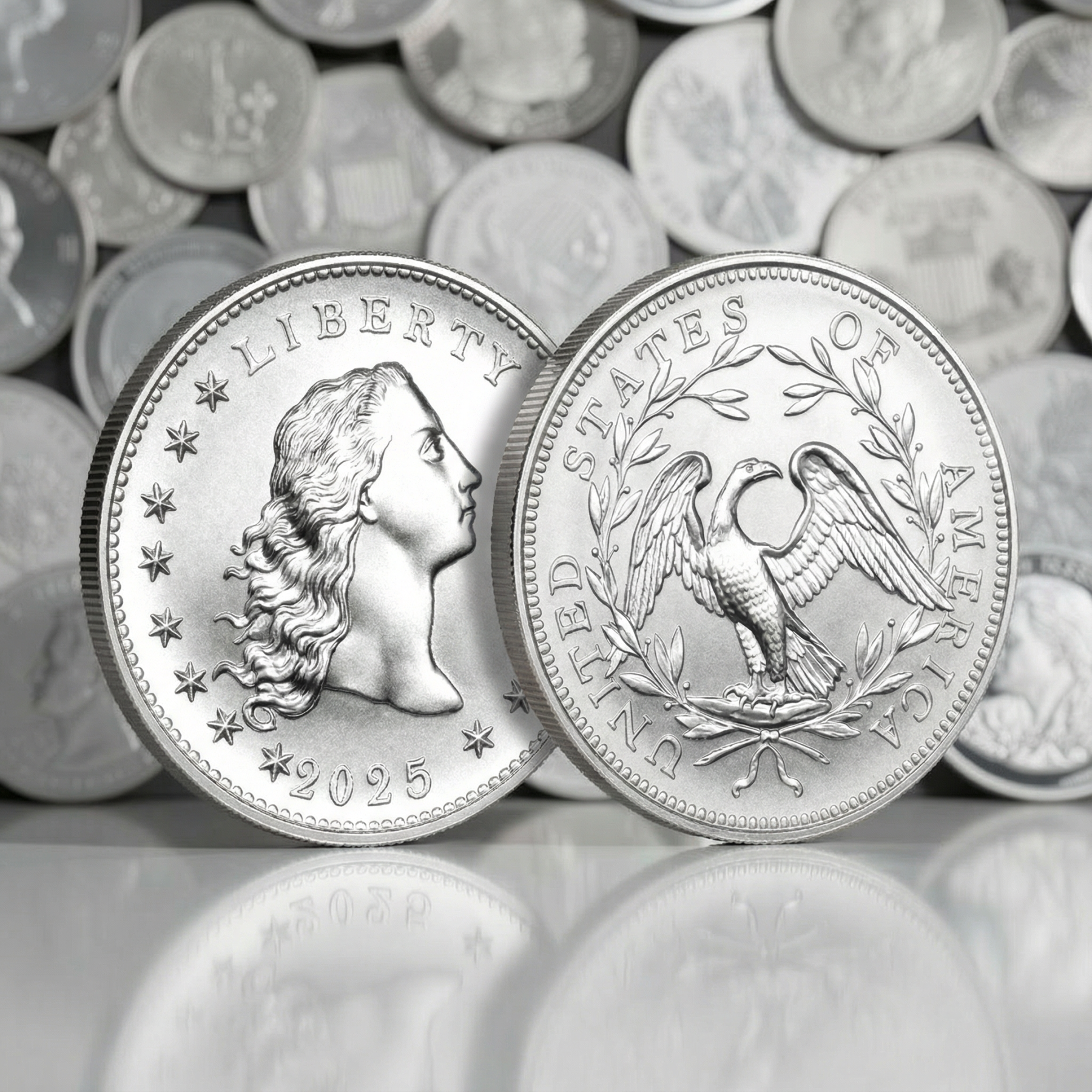 1 Oz 2025 Liberty Flowing Hair Dollar Silver – Silver • Limited Release • Limited-Time Factory Price.