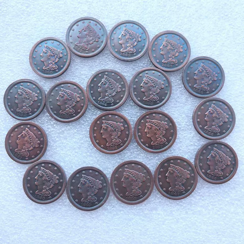 1840-1857 Purple Copper Half Cent - Rare Antique U.S. Coin, Ideal for Collectors