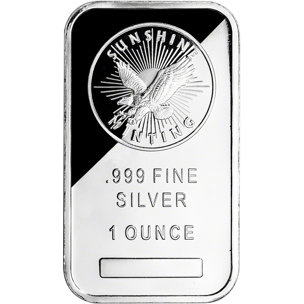 TEN (10) 1 oz Silver Bar - Sunshine Minting - .999 Fine - Sealed