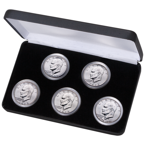 1971-1976 40% Silver Clad Eisenhower Dollar Set