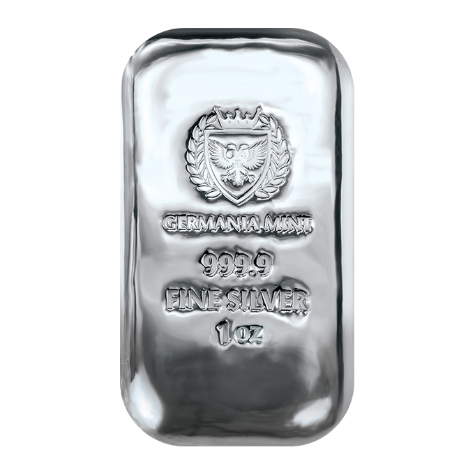 Last Day 60% OFF🔥 【 LOT OF 10 】 Germania Mint 1 oz Cast .9999 Fine Silver Bar - New In Stock