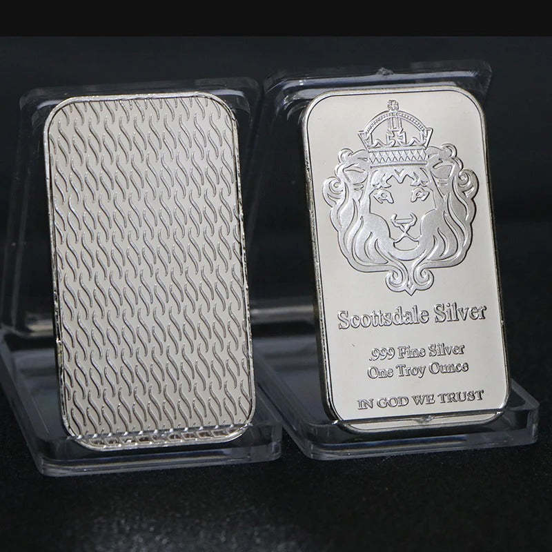 🦁Frenzy-1 oz Scottsdale Mint Crowned Lion Silver Bar