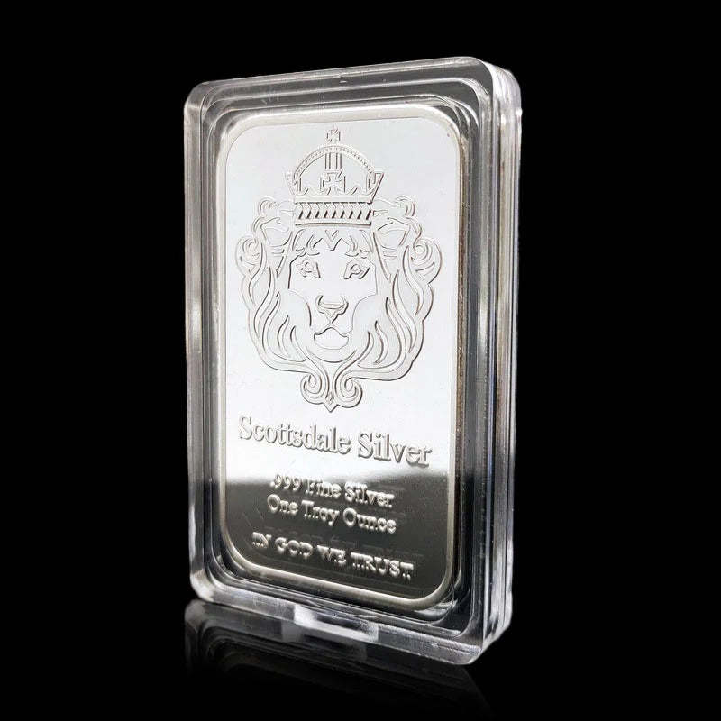 🦁Frenzy-1 oz Scottsdale Mint Crowned Lion Silver Bar