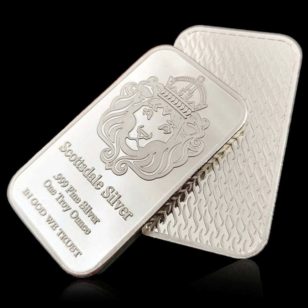 🦁Frenzy-1 oz Scottsdale Mint Crowned Lion Silver Bar