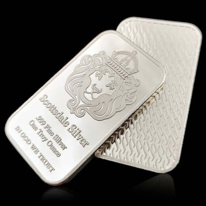 🦁Frenzy-1 oz Scottsdale Mint Crowned Lion Silver Bar