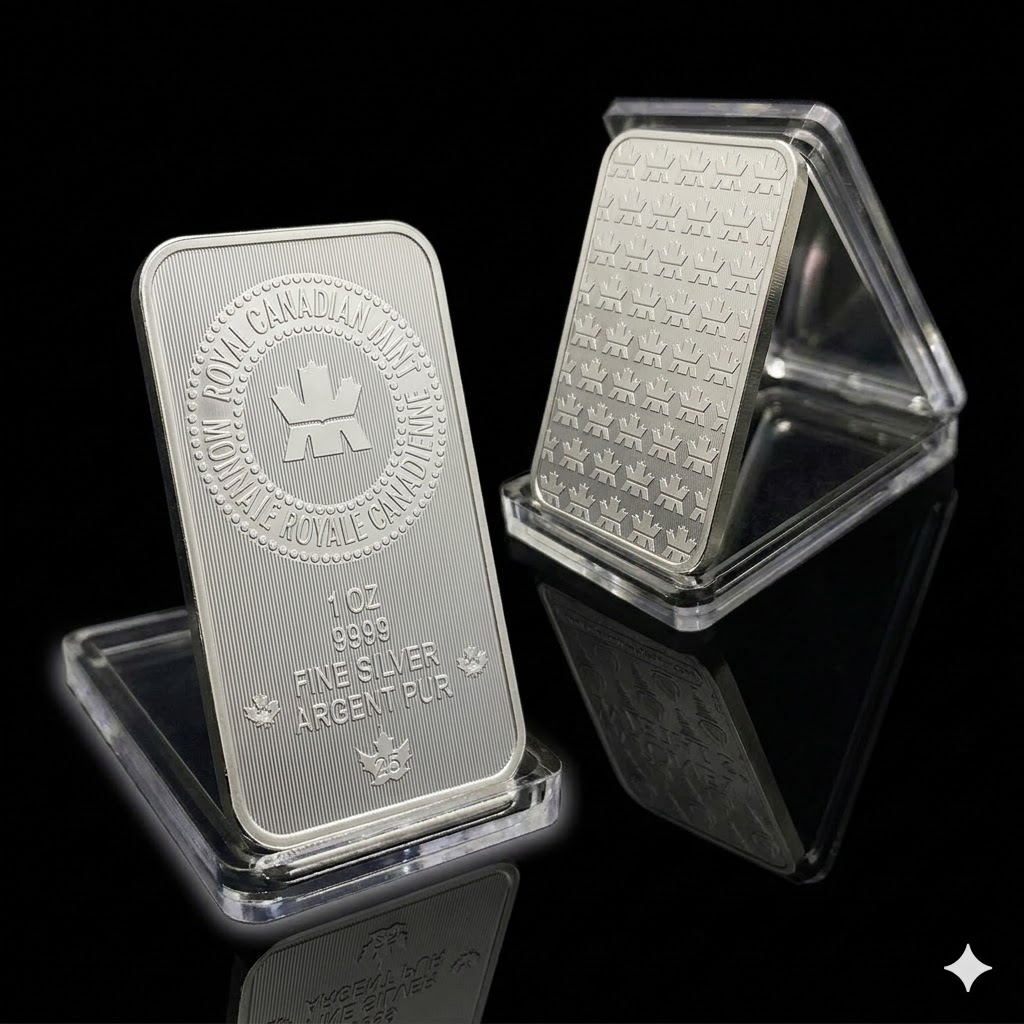 🍁2025 CANADA PREMIUM SILVER BULLION RCM Assay Packaging 1oz .9999 Silver Bar
