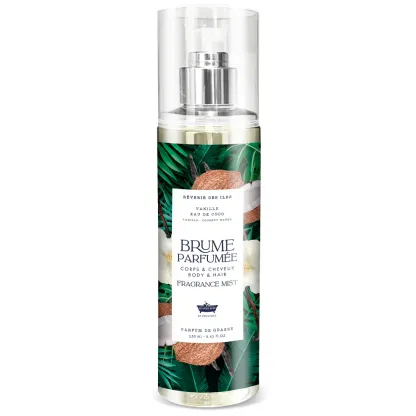 Brume Parfumée Vanille Eau de Coco 250ml - Sans Alcool