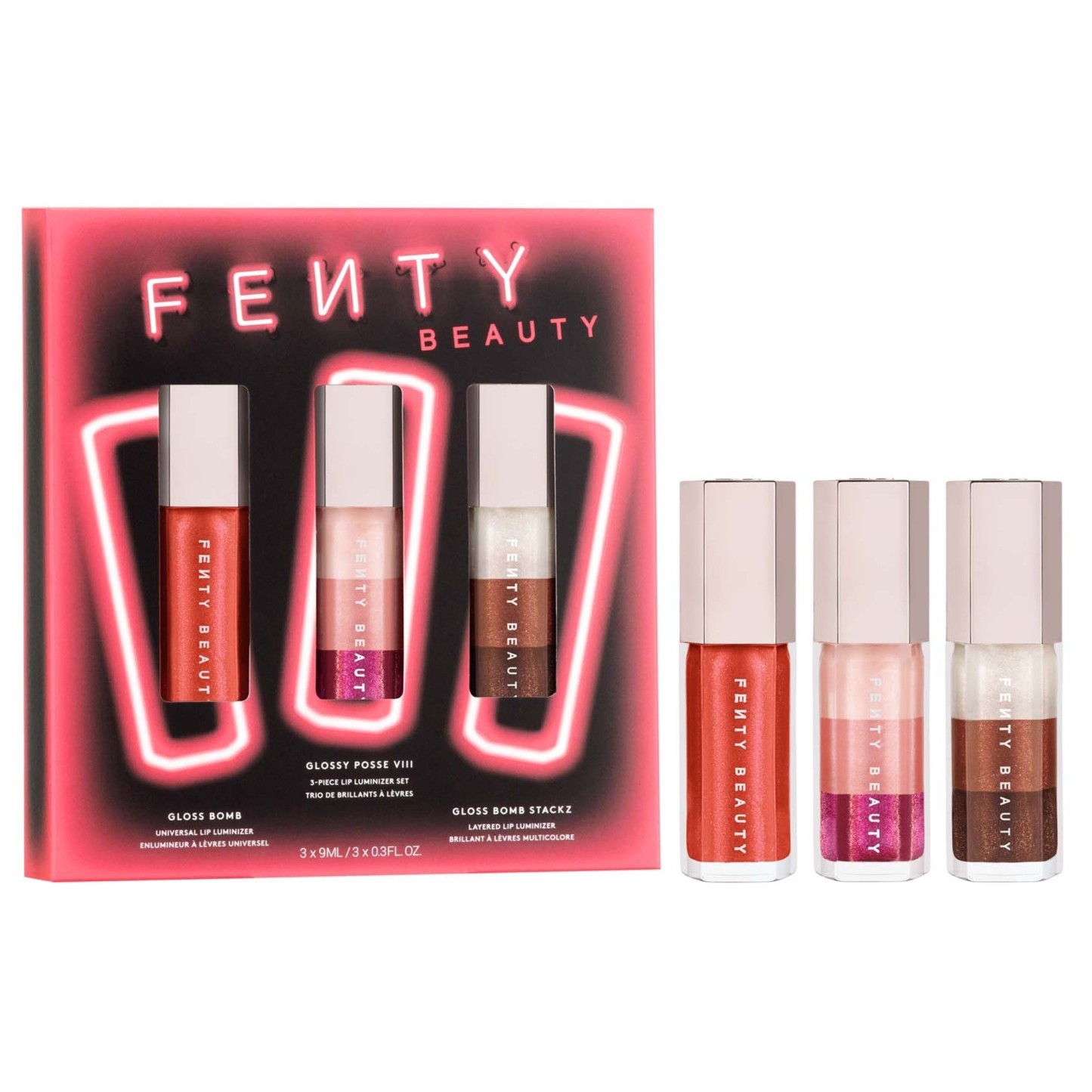 FENTY BEAUTY Glossy Posse VIII - Coffret de 3 Gloss à Lèvres