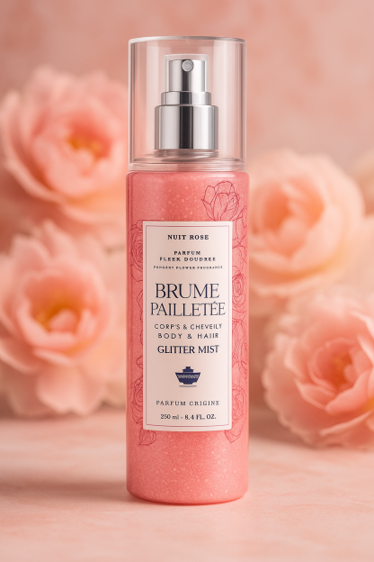 Brume Pailletée Fleur Poudrée - Nuit Rose
