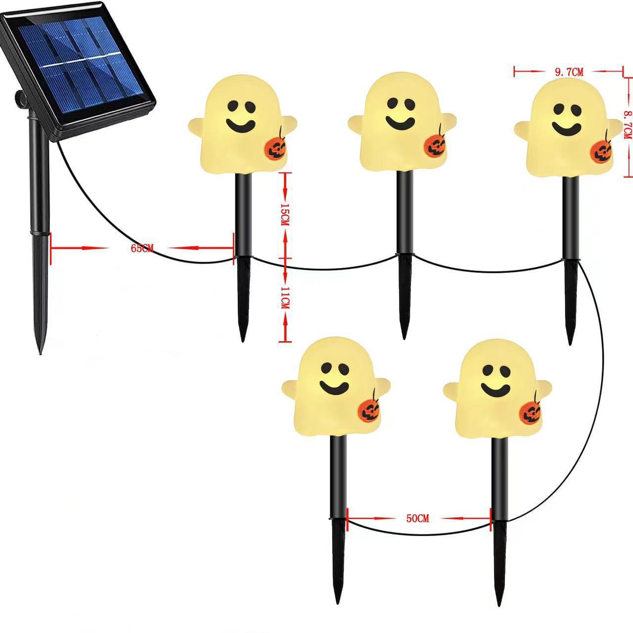 👻Balenie 6 solárnych halloweenskych zemných LED svetiel🎁