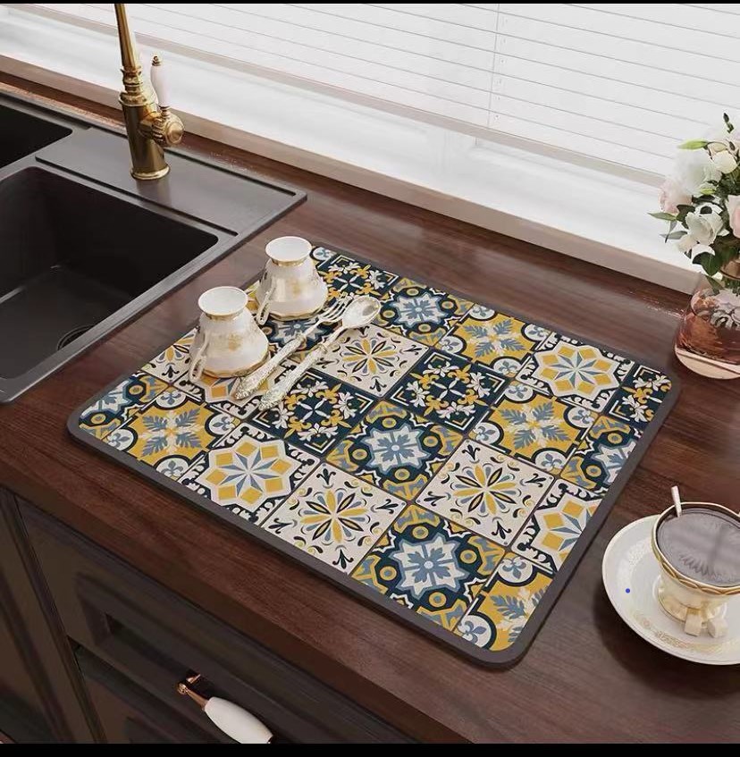 Vintage odkvapkávacia podložka – savá, odolná voči oleju, protišmyková a tepluvzdorná