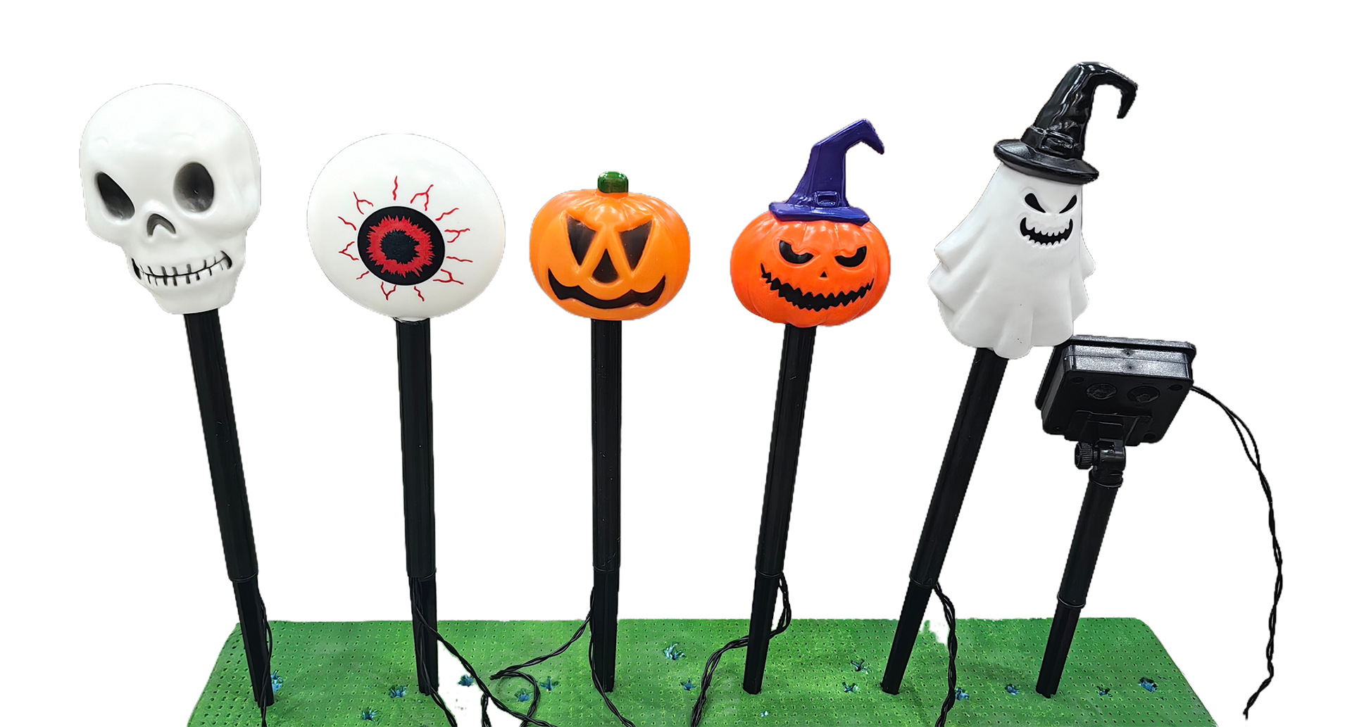 👻Balenie 6 solárnych halloweenskych zemných LED svetiel🎁