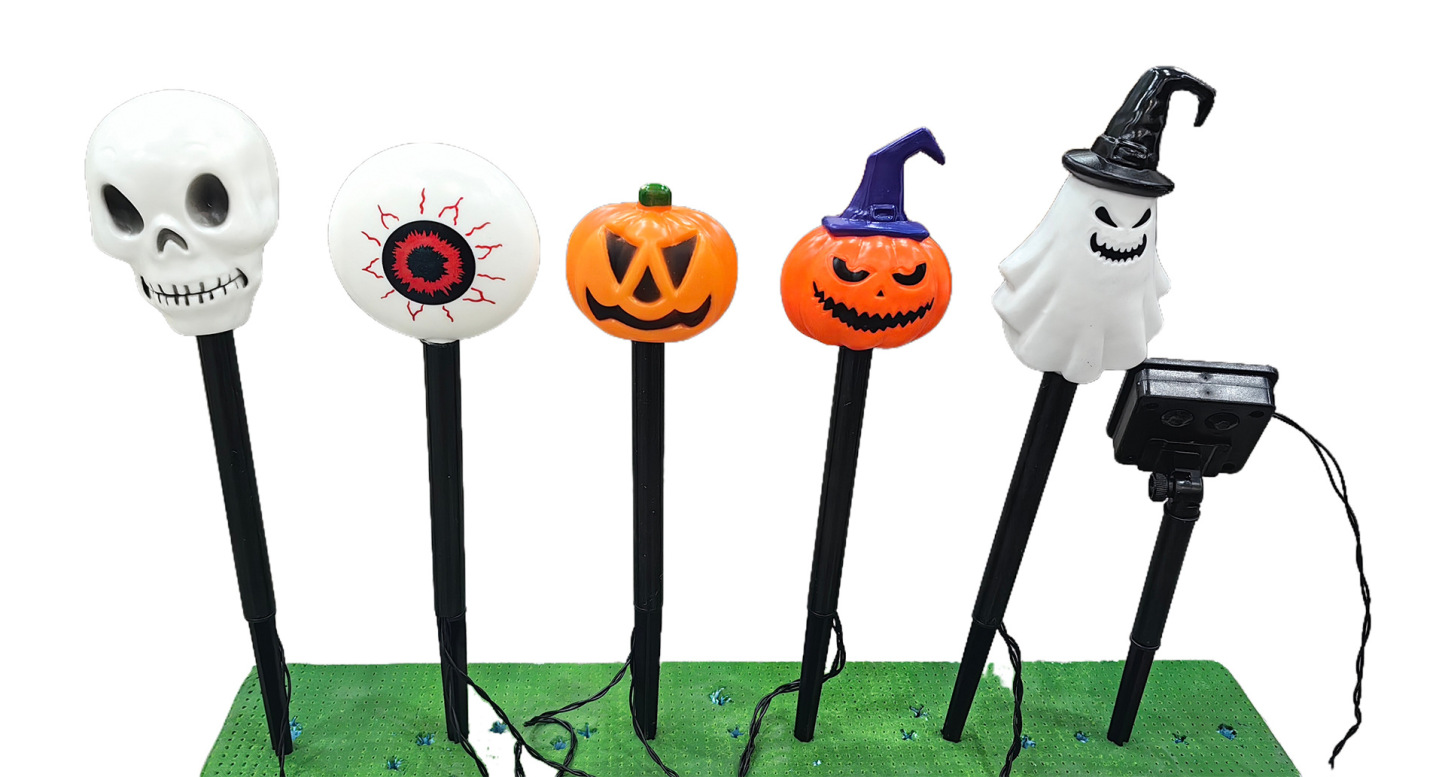 👻Balenie 6 solárnych halloweenskych zemných LED svetiel🎁