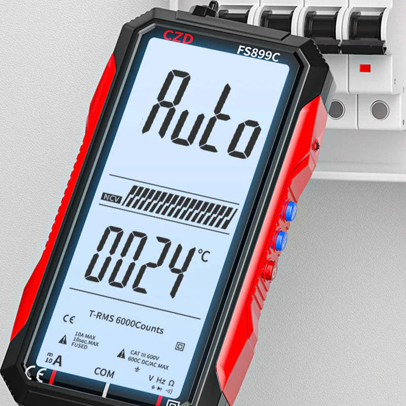 Dobíjací digitálny multimeter s USB - True RMS, automatické prepínanie rozsahu a podsvietený LCD displej, CAT III 1000V
