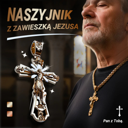 Naszyjnik z zawieszką przedstawiającą Jezusa