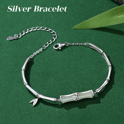 🌿Náramok z hetianského nefritu a bambusu🎍