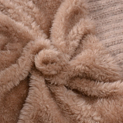 štýlová, hrubá pletená zimná čiapka s teplou pokrývkou tváre a šatkou