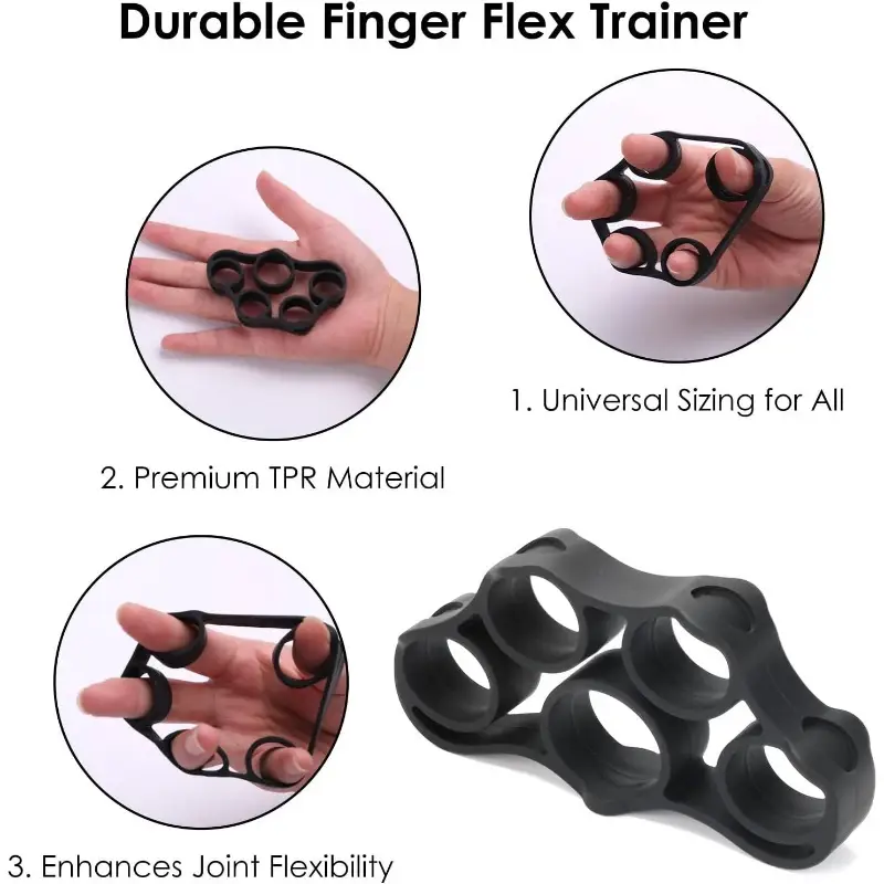 grip strength trainer hand gripper strengthener set 5 pack adjustable hand gripper 2 pack with click counter   grip ball   11 132 lbs forearm strengthener athletes rock climbing forearm strengthener   Product details 6