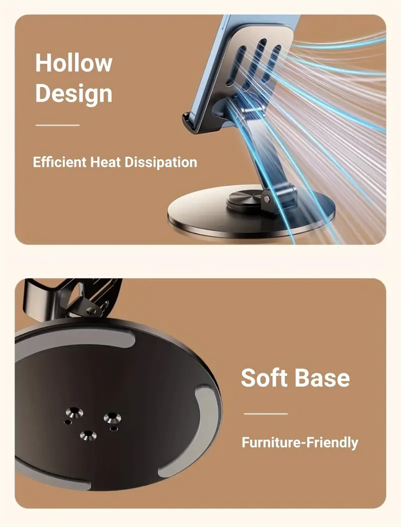 all metal 360 degree rotating decompression mobile phone tablet universal holder Product details 1