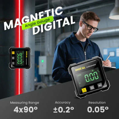 📐4 stranný magnetický digitálny uhlomer s laserom