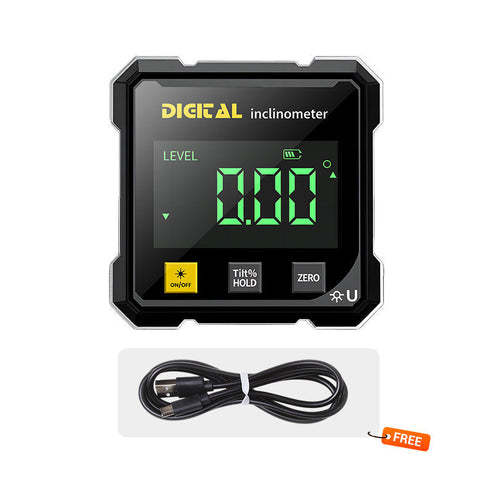 📐4 stranný magnetický digitálny uhlomer s laserom