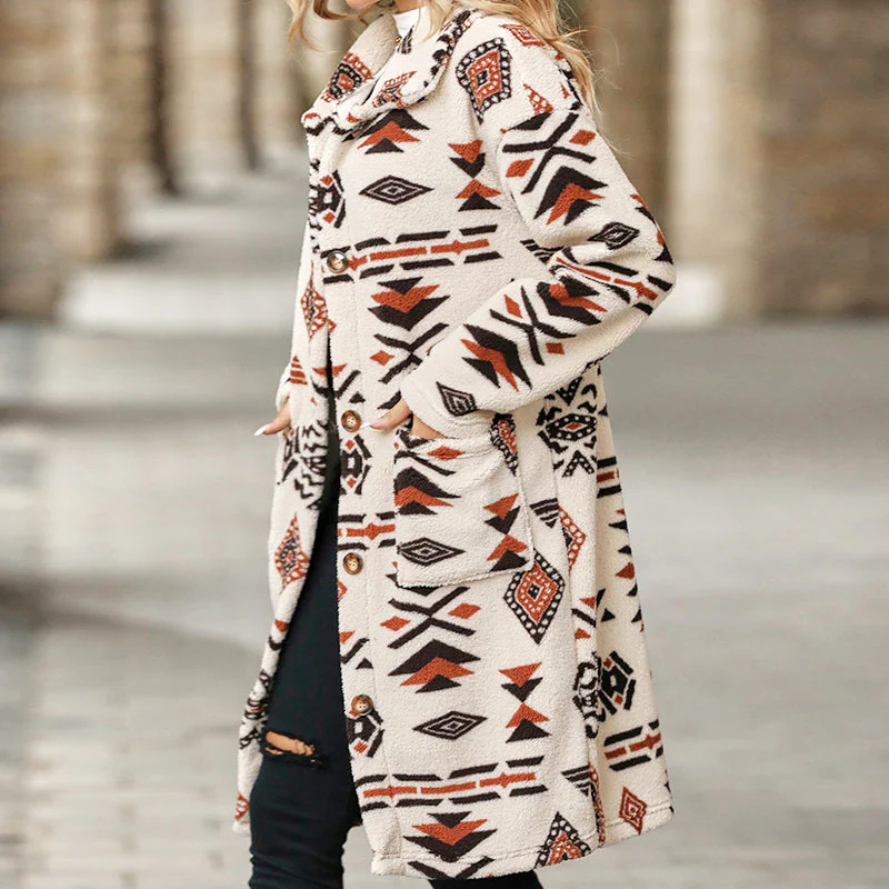 Dámska teplá mikrovlaknita fleece bunda s potlačou