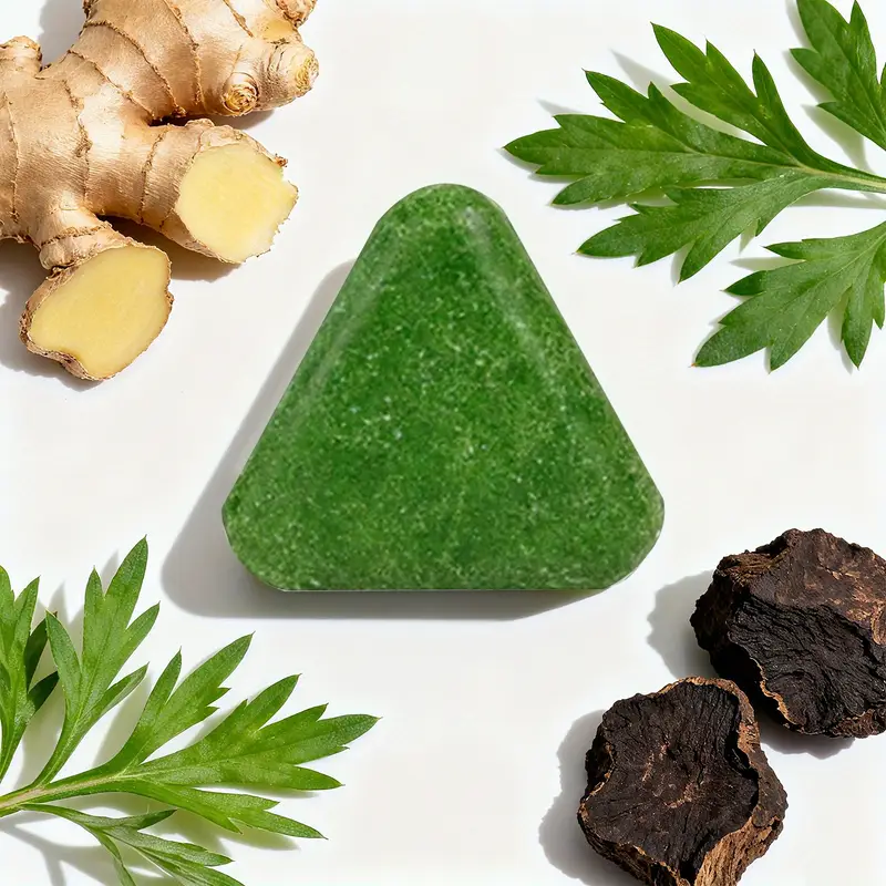 polygonum multiflorum and wormwood shampoo bar enriched with polygonum multiflorum olive oil and gently cleanses hair hydrates and moisturizes controls oil lightweight and non greasy suitable for all hair types christmas gift Product details 6