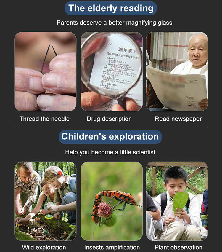 Mini skladacia lupa s kľúčenkou