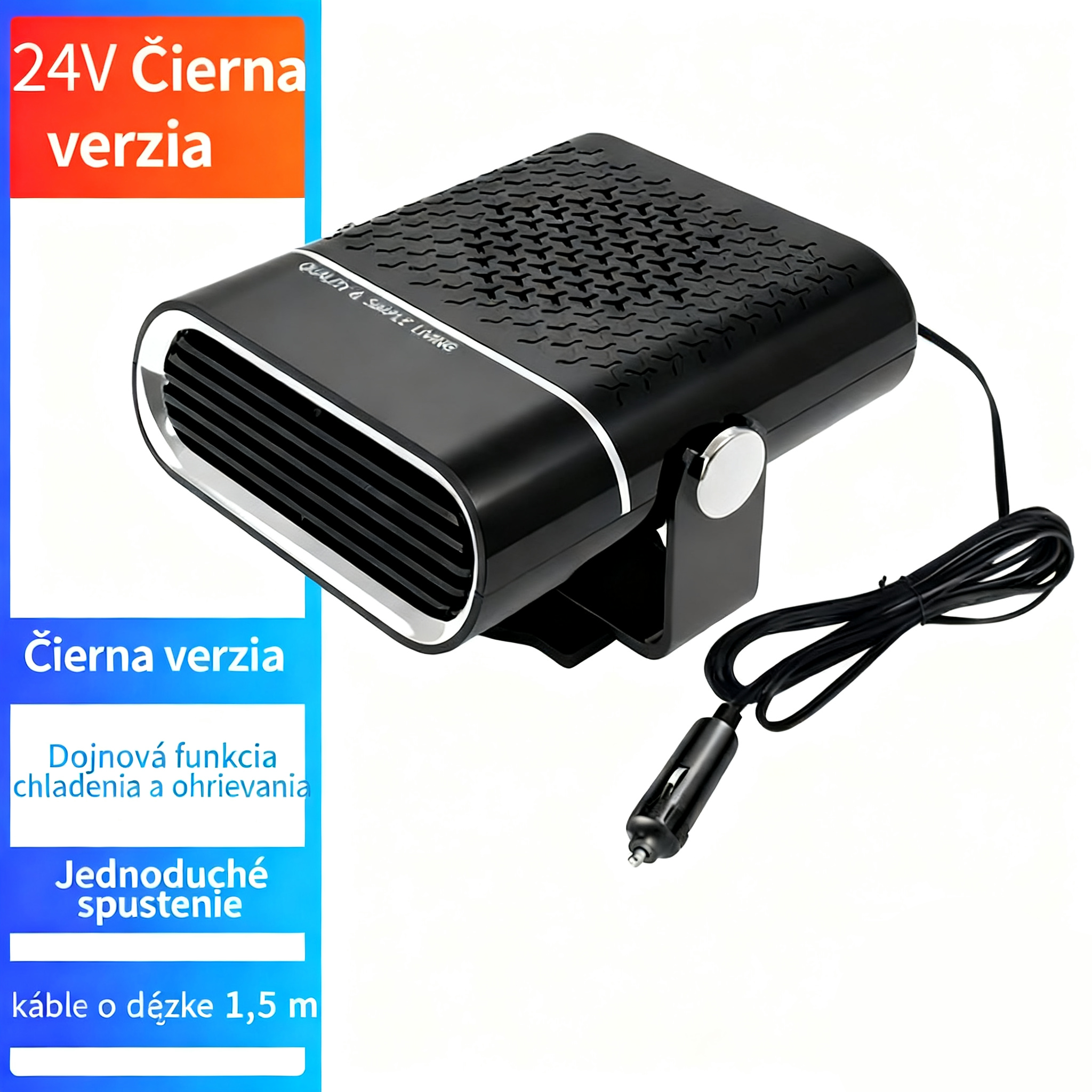 🚗🔥 Prenosný ohrievač a ventilátor do auta 2 v 1 - 360 ° rotácie, rýchle rozmrazovanie, kúrenie a chladenie, ultratichý a jednoduchý pre všetky ročné obdobia!