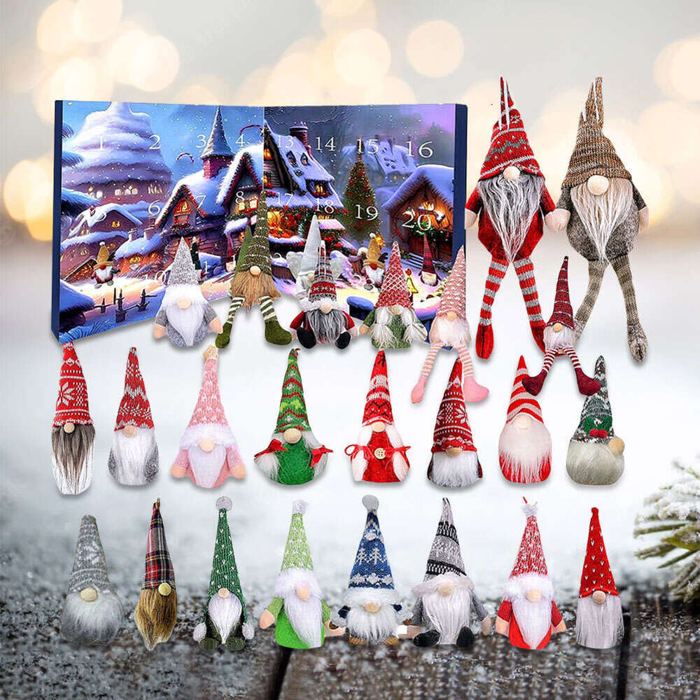 Gnome Plush Doll Advent Calendar: 24-Day Christmas Countdown with Miniature Fabric Gnome Figures - A Festive Holiday Surprise