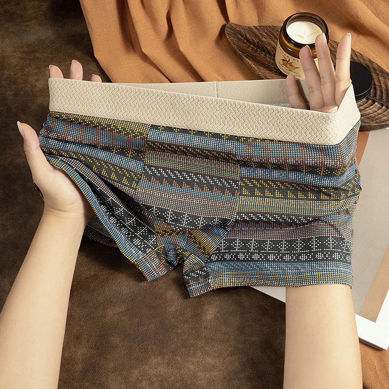 Pánske priedušné boxerky s geometrickým vzorom