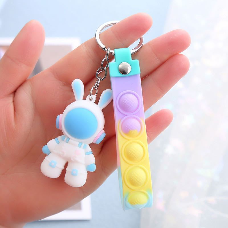 Space Rabbit Pimp Keychain