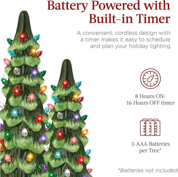 Ručne maľované stolové vianočné stromčeky