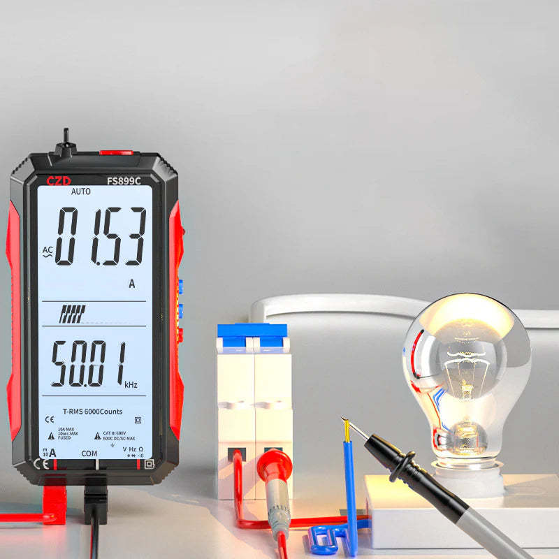 Dobíjací digitálny multimeter s USB - True RMS, automatické prepínanie rozsahu a podsvietený LCD displej, CAT III 1000V