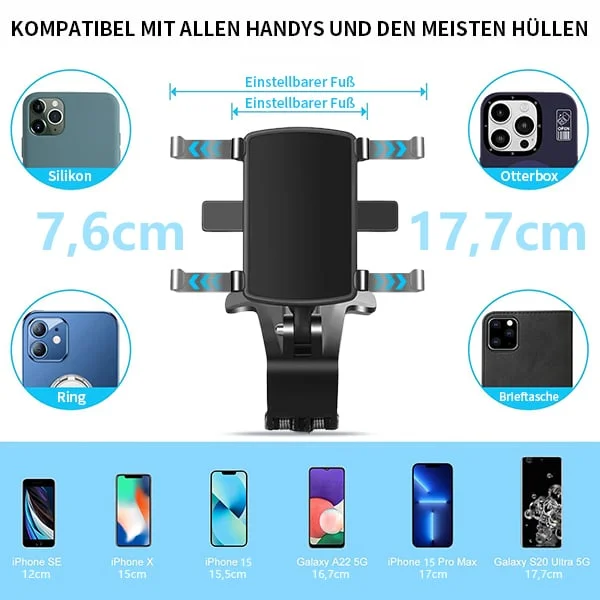 360°Regulowany uchwyt na telefon na deskę rozdzielczą samochodu