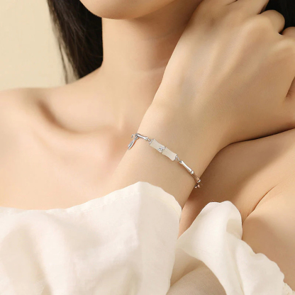 🌿Náramok z hetianského nefritu a bambusu🎍